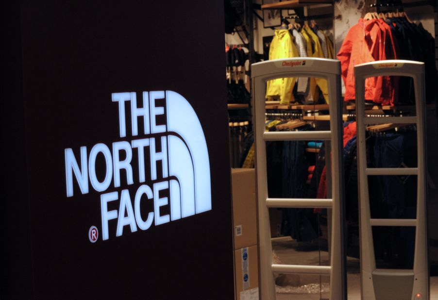 Winter clothing apparel brand The North Face uses Helvetica Bold.