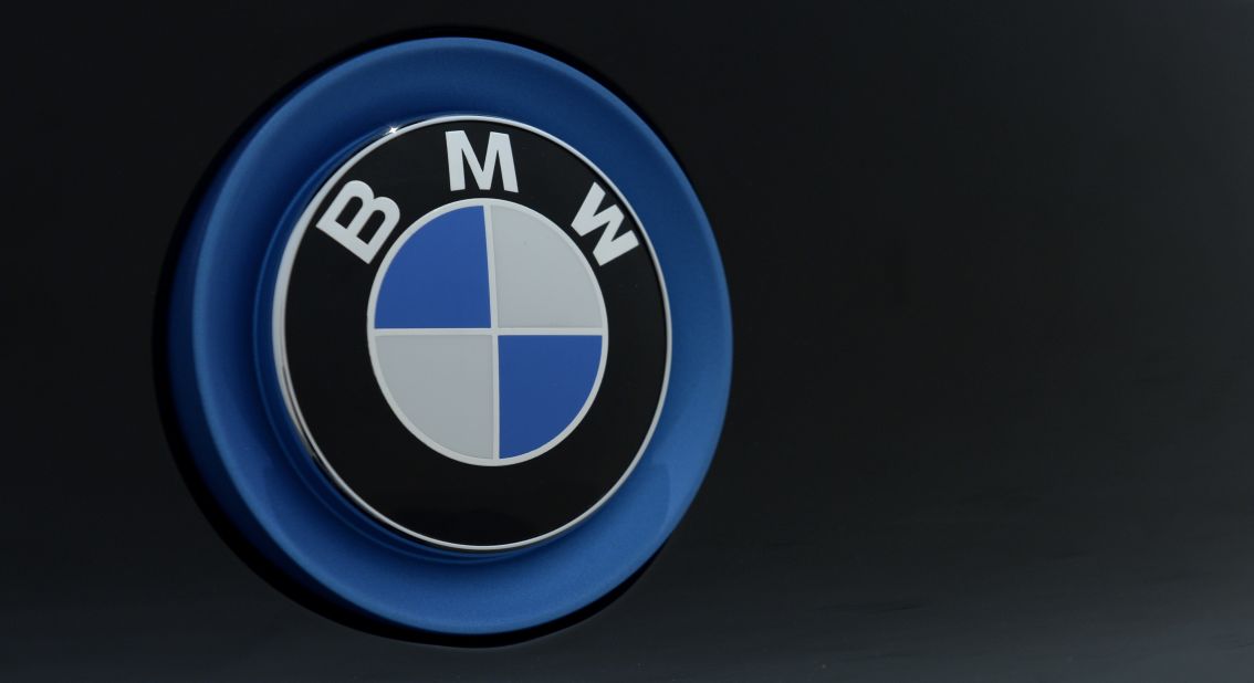 The logo of German car maker BMW.