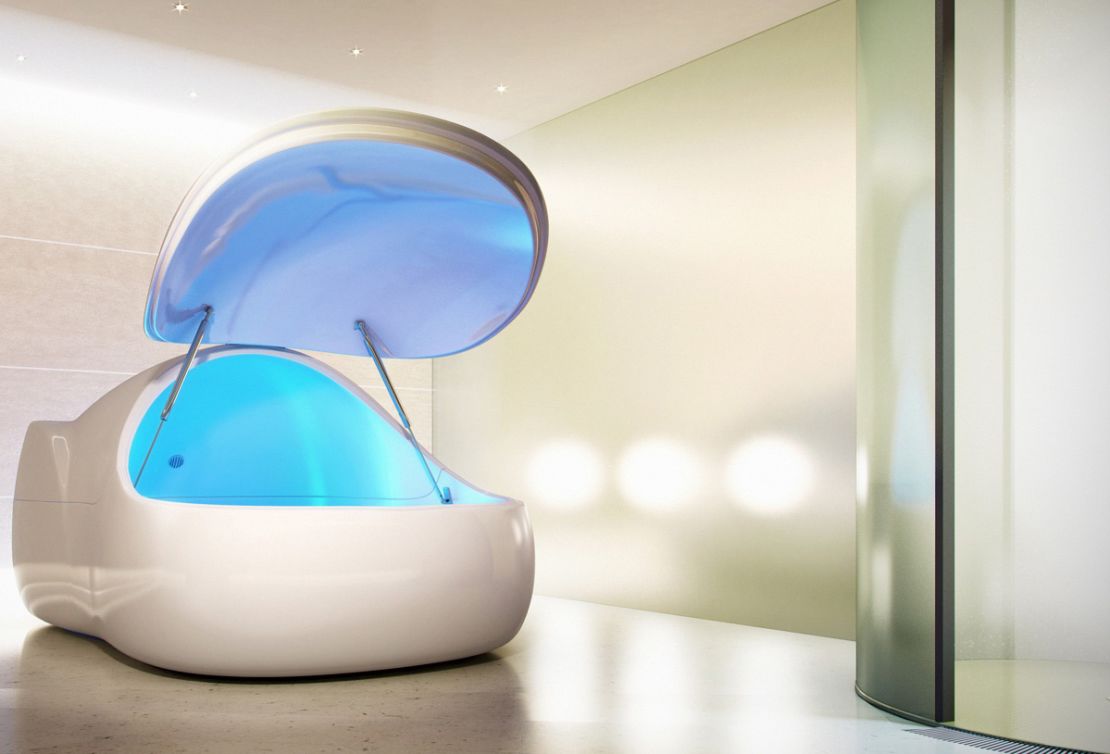 A sensory deprivation tank.