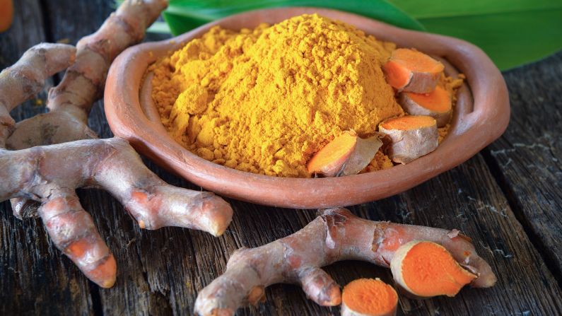 Turmeric, a common spice in curry powder and other Indian dishes, is another powerhouse spice often touted for its anti-inflammatory properties. The <a href="index.php?page=&url=https%3A%2F%2Fnccih.nih.gov%2Fhealth%2Fturmeric%2Fataglance.htm" target="_blank" target="_blank">National Center for Complementary and Integrative Health</a> says that claim isn't yet supported but points to studies that show it can control knee pain as well as ibuprofen, reduce the number of heart attacks after bypass surgery, and reduce skin irritation after breast cancer radiation treatment. Be aware that using turmeric in high doses or over a long period could cause stomach distress.