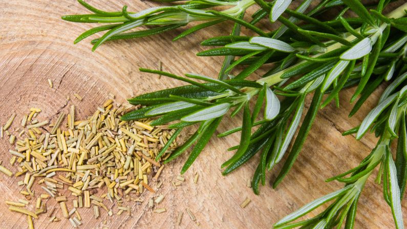 Uniquely fragrant, rosemary has historically been known for its impact on memory. Shakespeare wrote about it in Hamlet, when Ophelia says to her brother Laertes, "There's rosemary; that's for remembrance." <br /><br /><a href="index.php?page=&url=https%3A%2F%2Fwww.ncbi.nlm.nih.gov%2Fpmc%2Farticles%2FPMC4749867%2F" target="_blank" target="_blank">Studies </a>have shown that rosemary has strong anti-inflammatory properties and seems to improve memory in mice and <a href="index.php?page=&url=https%3A%2F%2Fwww.ncbi.nlm.nih.gov%2Fpmc%2Farticles%2FPMC3736918%2F" target="_blank" target="_blank">humans</a>, making it a promising target for Alzheimer's research. Its natural antioxidant abilities persuaded the European Union to approve rosemary extract as a <a href="index.php?page=&url=https%3A%2F%2Fwww.food.gov.uk%2Fscience%2Fadditives%2Fenumberlist" target="_blank" target="_blank">food preservative</a>. <br /><br />As with any herb, be careful. There are compounds in rosemary oil that could worsen bleeding or seizures and be harmful if taken by mouth.<br />