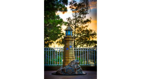 Disney erected a lighthouse statue in honor of Lane Graves.