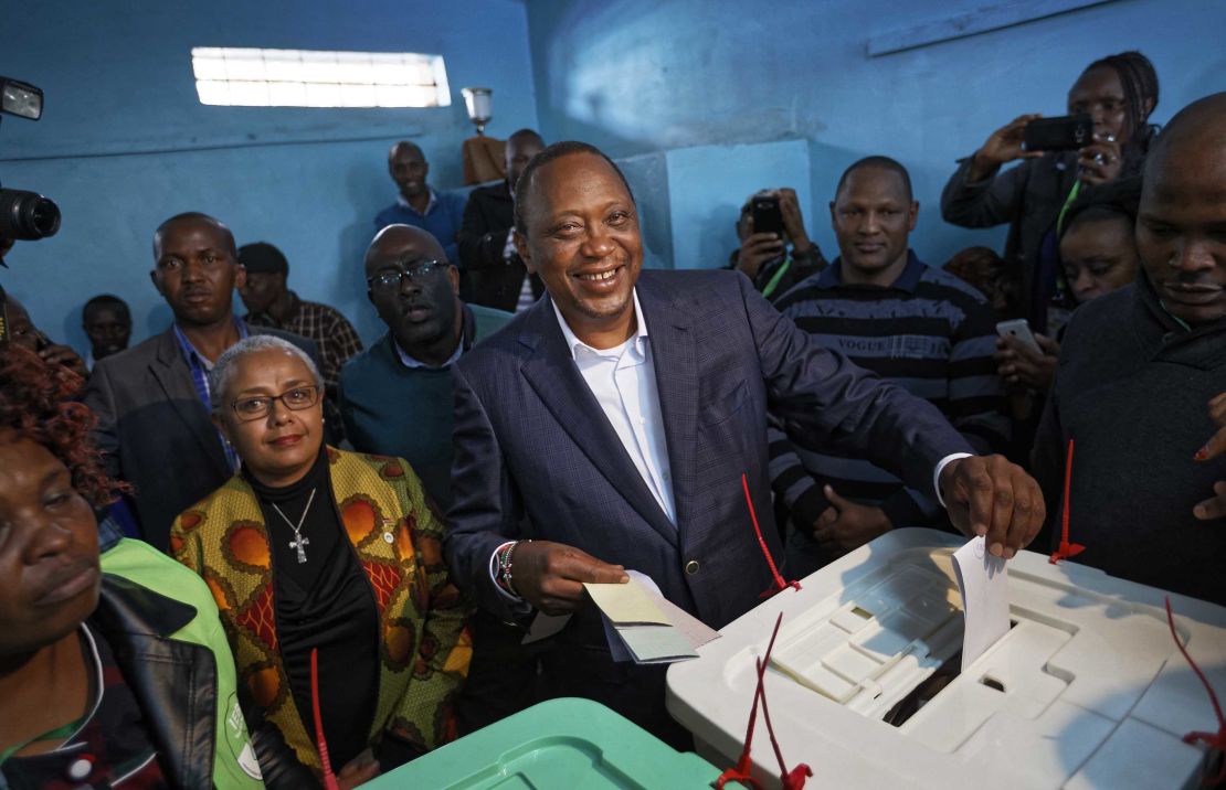 Kenya's incumbent  President Uhuru Kenyatta is seeking a second term.