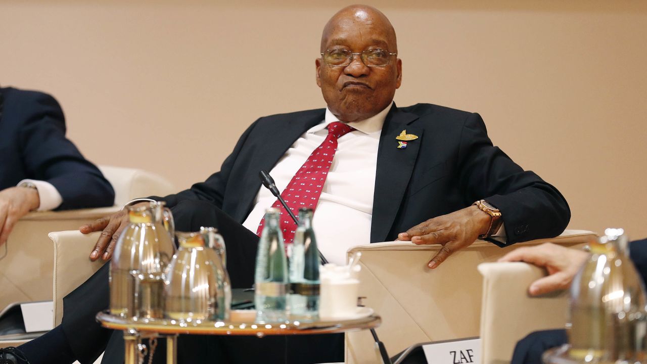 President Jacob Zuma at a G20 leaders retreat on July 7, 2017, in Hamburg, Germany.