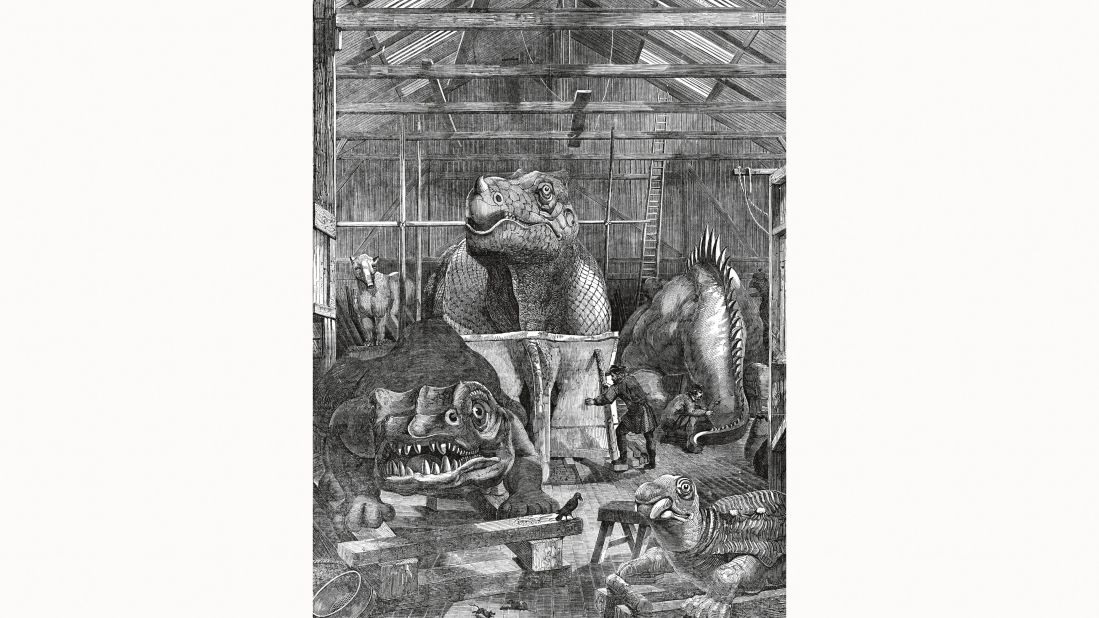 Concrete monsters materialized within a workshop on the grounds of the Crystal Palace, a revolutionary glass and cast-iron structure used to house the Great Exhibition of 1851.