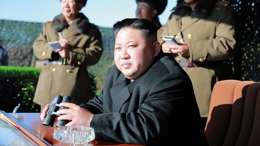 This undated photo released by North Korea's official Korean Central News Agency (KCNA) on December 11, 2016 shows North Korean leader Kim Jong-Un (C) during a combat drill of the service personnel of the special operation battalion of the Korean People's Army Unit 525. / AFP / KCNA VIA KNS / KNS / South Korea OUT / REPUBLIC OF KOREA OUT ---EDITORS NOTE--- RESTRICTED TO EDITORIAL USE - MANDATORY CREDIT "AFP PHOTO/KCNA VIA KNS" - NO MARKETING NO ADVERTISING CAMPAIGNS - DISTRIBUTED AS A SERVICE TO CLIENTS
THIS PICTURE WAS MADE AVAILABLE BY A THIRD PARTY. AFP CAN NOT INDEPENDENTLY VERIFY THE AUTHENTICITY, LOCATION, DATE AND CONTENT OF THIS IMAGE. THIS PHOTO IS DISTRIBUTED EXACTLY AS RECEIVED BY AFP.
/ (Photo credit should read KNS/AFP/Getty Images)