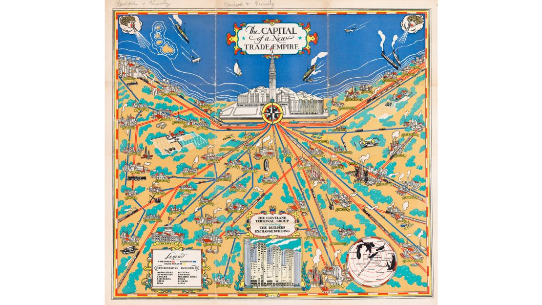 "The Capital of a New Trade Empire" (c. 1930) by Cleveland Terminal Group 