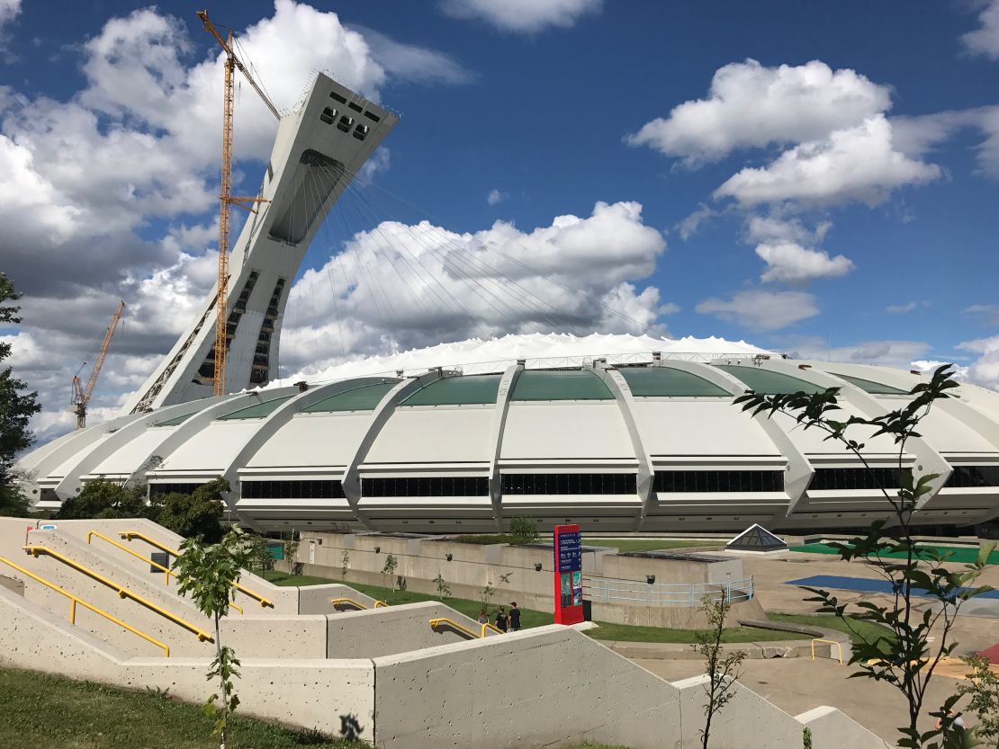 The stadium that brought together countries in the 1976 Olympics is now temporary housing for asylum seekers.