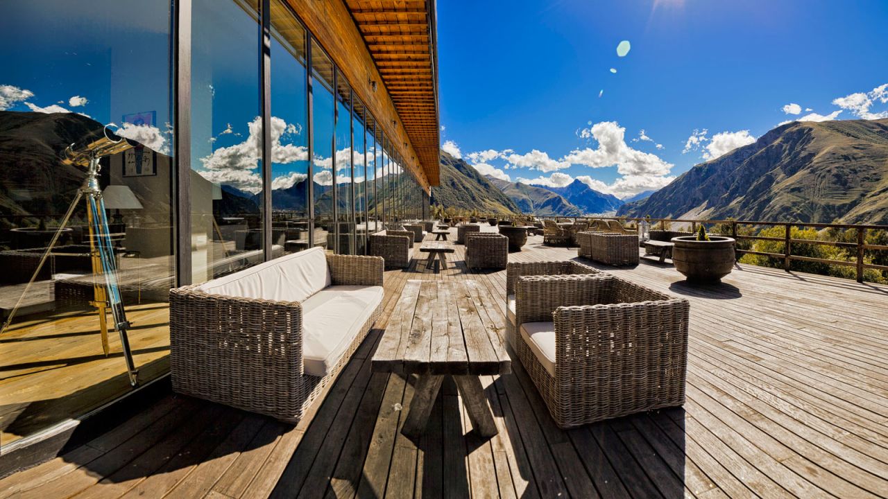 <strong>Hotel in the mountains:</strong> Adventurers brave enough to hike Kazbek and the surrounding Caucasus Mountains need somewhere suitable to rest their head. Rooms Hotel Kazbegi is the perfect spot -- the hotel sits on a mountainside 1,800 meters above sea level, with stunning views.
