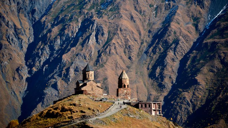 <strong>Elevated sanctuary: </strong>Visitors to the hotel, which is situated in Stepantsminda, the capital of Georgia's Kazbegi region -- can enjoy visiting nearby Gergeti Trinity Church -- a popular destination for pilgrims as well as mountain trekkers.  