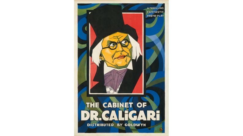 "The Cabinet of Dr. Caligari" comes from the silent era, but its expressionist style and provocative themes mean that it still looks modern today. This poster also fits in with the avant-garde aesthetic of the film. 