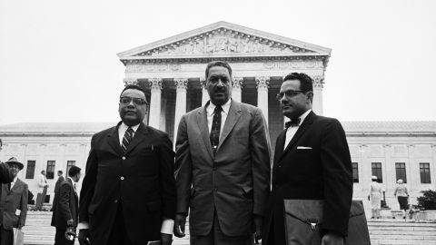 The NAACP is known for its civil rights work in the legal arena. But will the legacy of NAACP giants like Thurgood Marshall, in center, matter much in the era of Black Lives Matter?