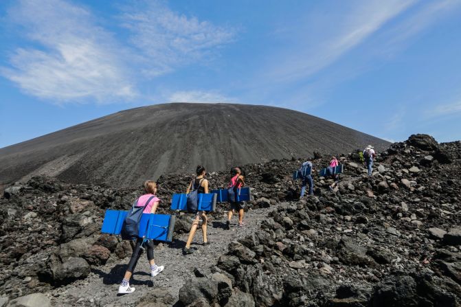 <strong>8. Nicaragua:</strong> Central America's fastest-growing destination is Nicaragua, which has experienced a 28.4% rise in international arrivals so far this year. This rocky country is known for its volcanic landscapes, including the Cerro Negro volcano, pictured here, where tourists can enjoy sandboarding. <a href="http://www.cnn.com/travel/gallery/10-reason-nicaragua/index.html">READ: 10 beautiful reasons to visit Nicaragua</a>