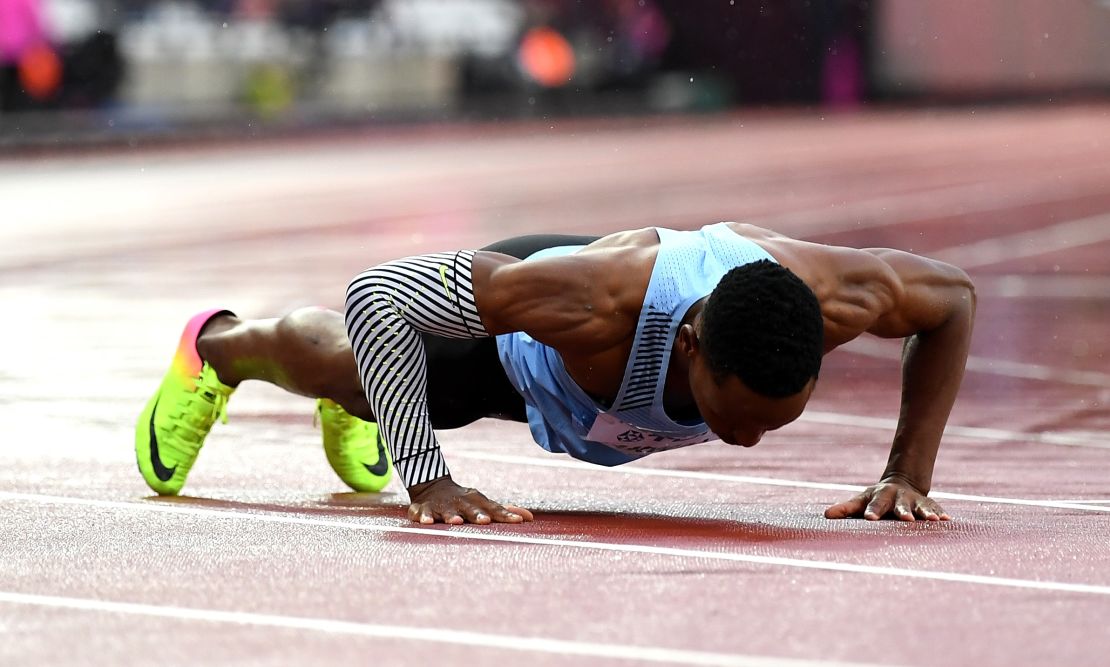 Makwala reacts after the time trial
