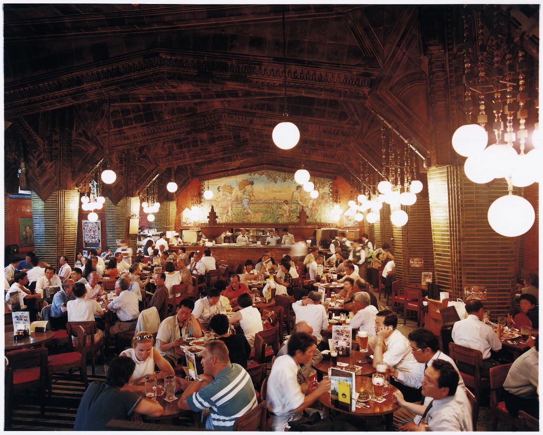 Inside Ginza Lion beer hall.