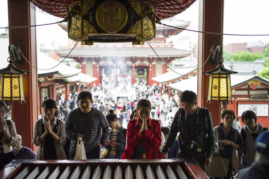 The Senso-ji Temple in Tokyo.