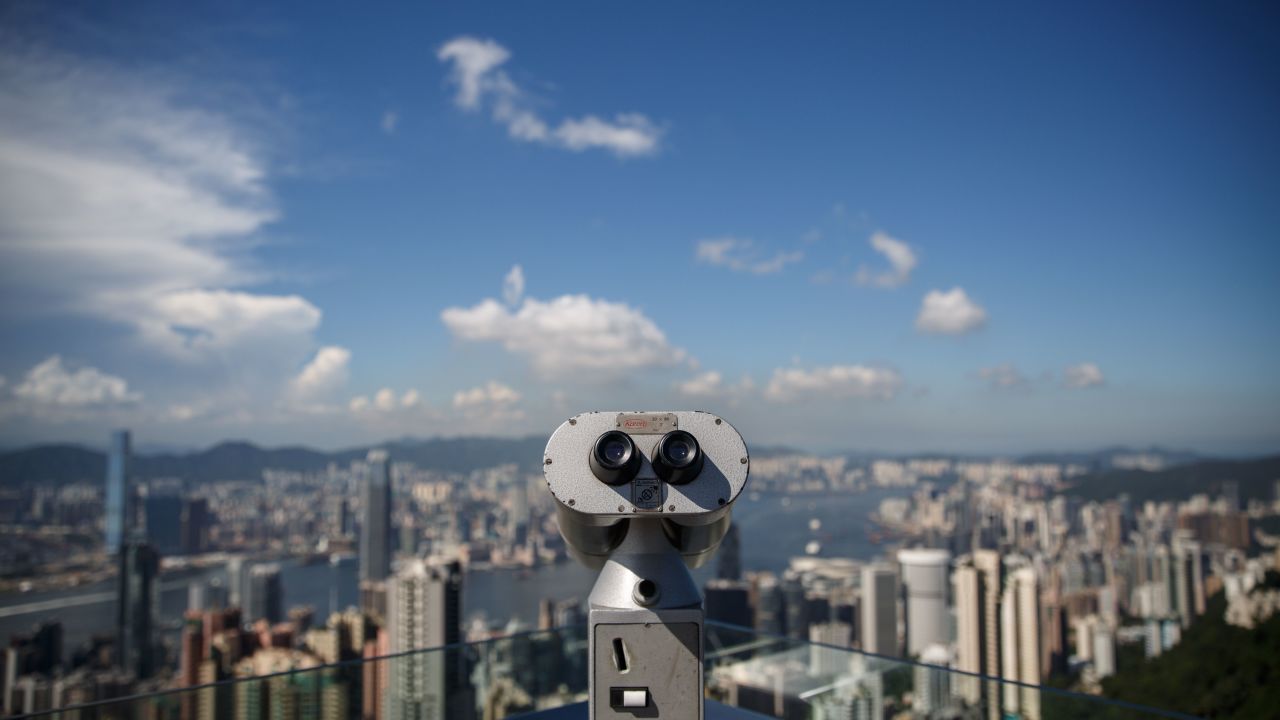 The Hong Kong skyline from the Peak.