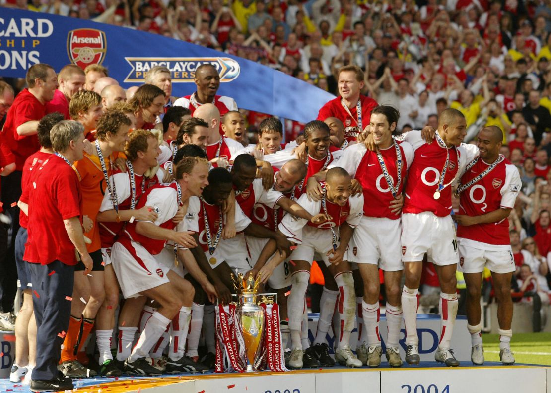 Arsenal's 2003-2004 team earned the nickname the 'Invincibles' after it went through the Premier League season undefeated -- with 26 wins and 12 draws.