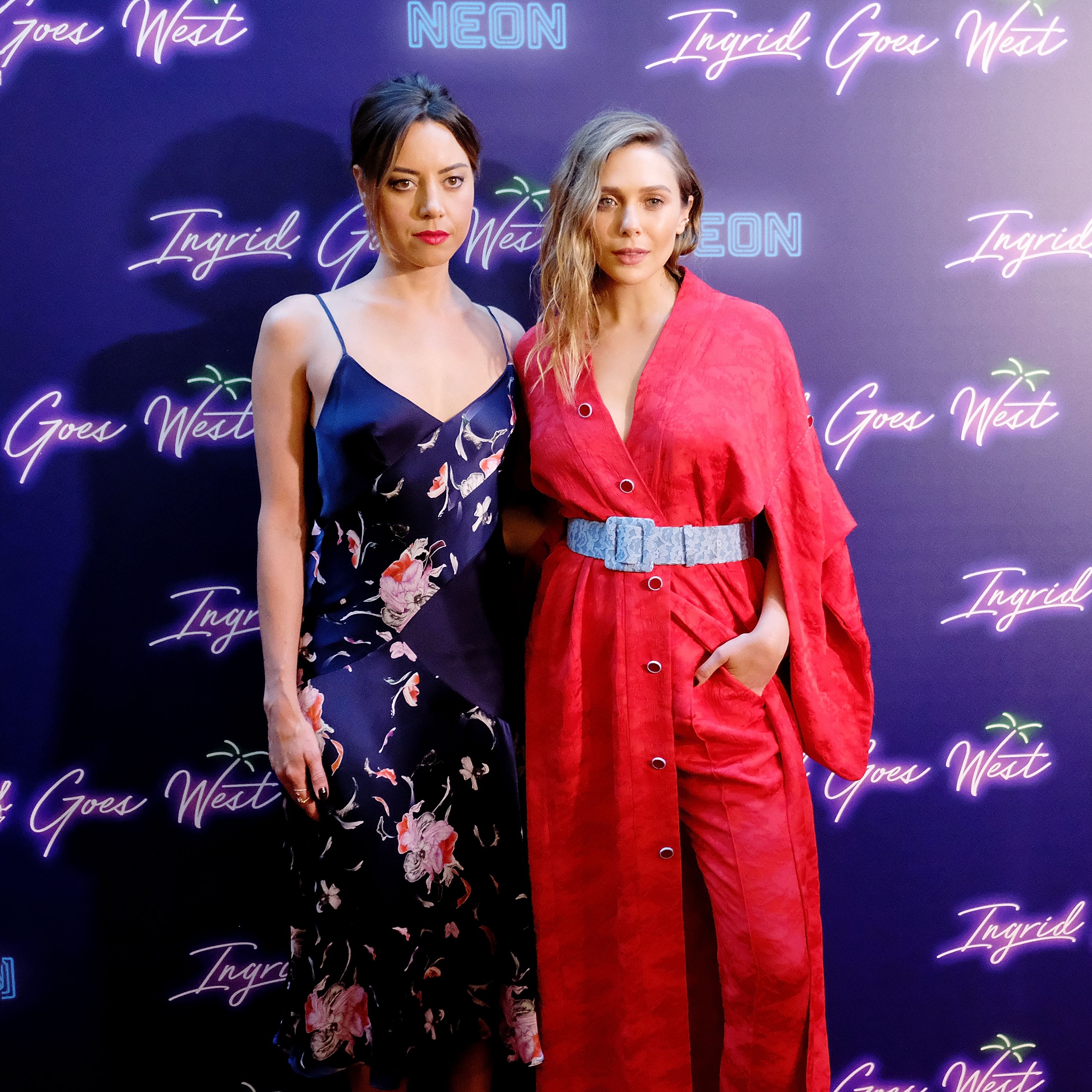 Aubrey Plaza and Elizabeth Olsen at the New York Premiere of Ingrid Goes  West