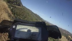 motorcycle plunges off cliff santa monica mountains