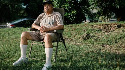 Domingo Santos, 85, at his home in Guam.