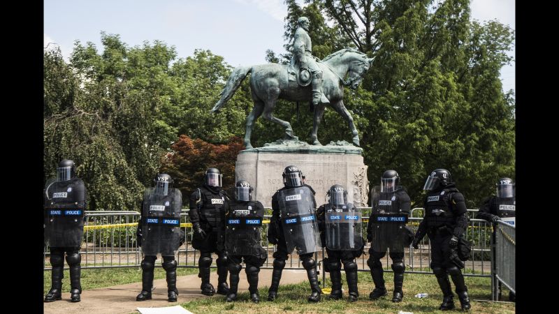 Charlottesville photo 2025 hoax black officer