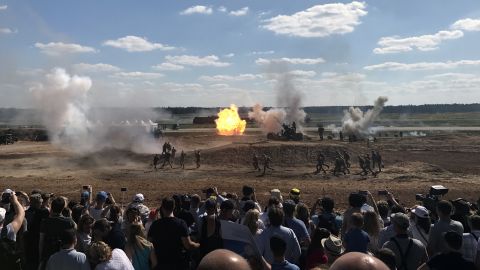 Soldiers participate in the International Army Games in Moscow.