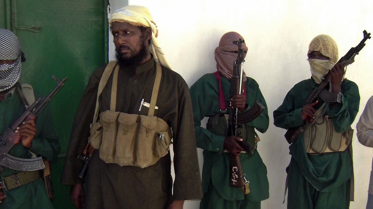File photo of Robow Abu Mansur from when he was the spokesperson for Somalia's Al-Shabaab militant group in 2008. 