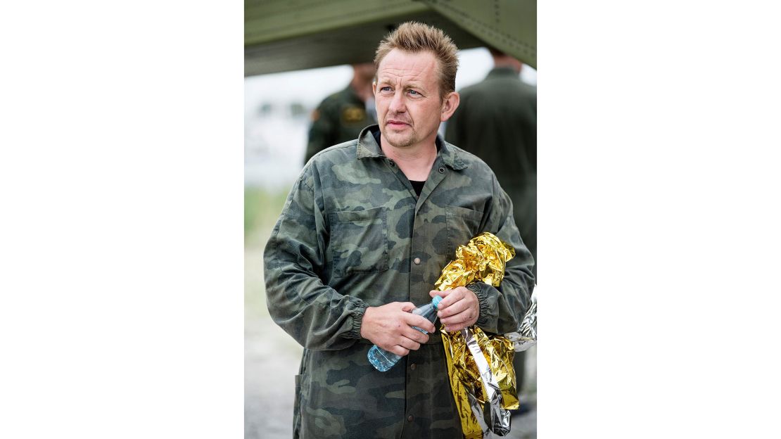 Peter Madsen, builder and captain of the private submarine "UC3 Nautilus," is pictured in Dragoer Harbor south of Copenhagen.