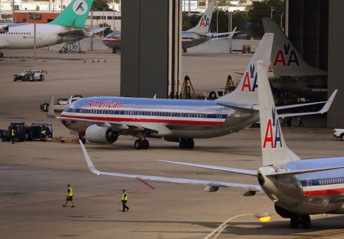 The classic American Airlines logo design by Massimo Vignelli.