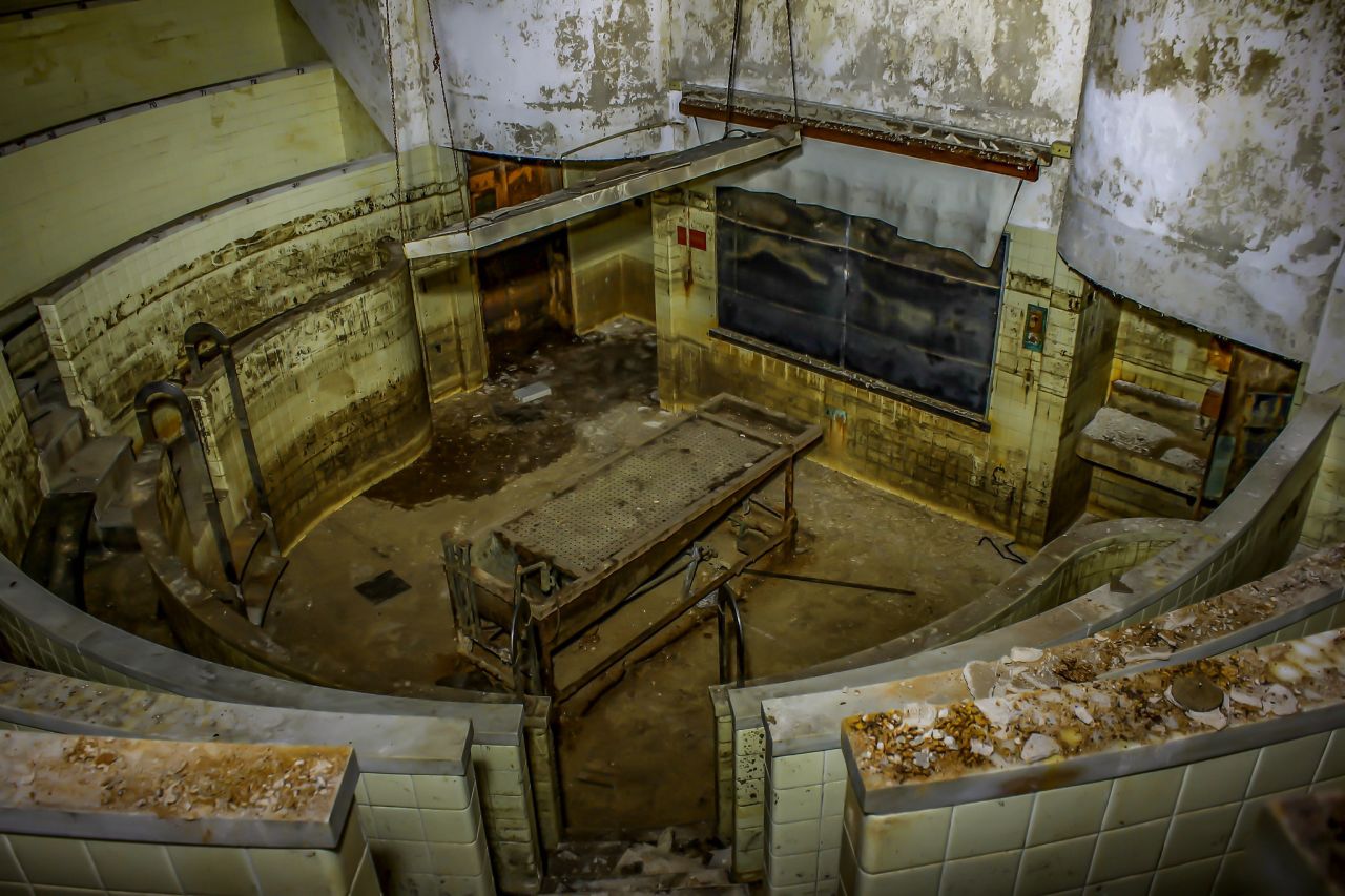 An autopsy theater in the basement of Charity Hospital in downtown New Orleans.