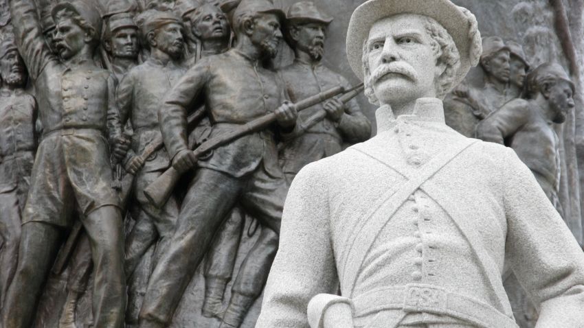 Confederate Memorial, outside the State Capitol Building in Montgomery. (Photo by: Jeffrey Greenberg/UIG via Getty Images)