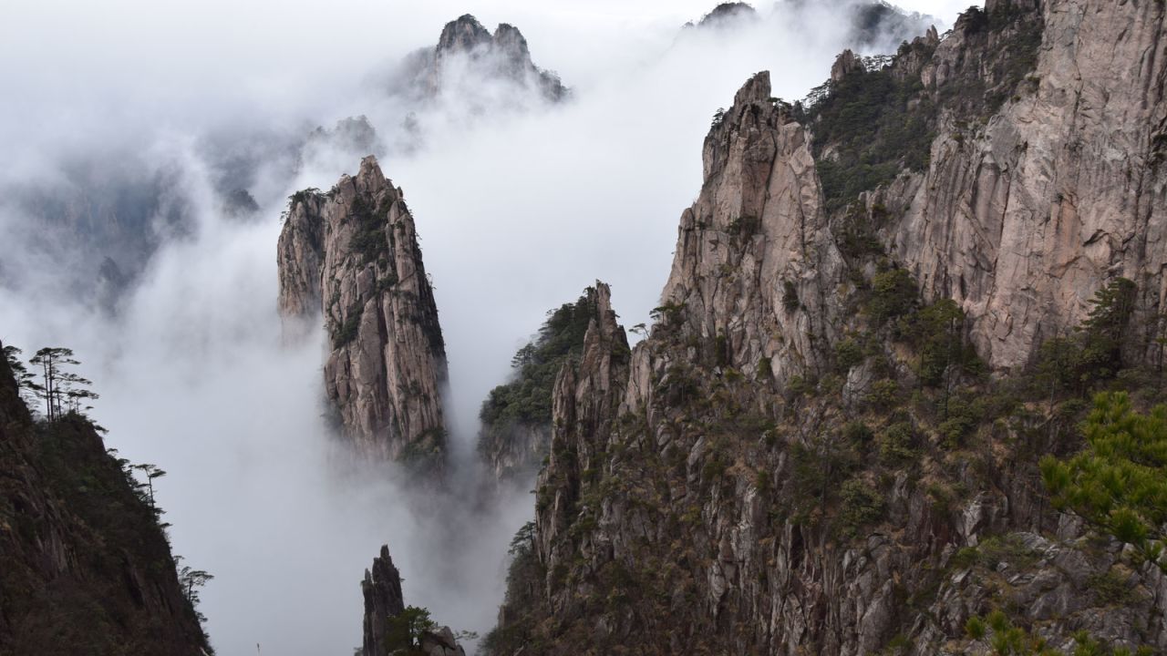 <strong>Mount Huangshan, Anhui: </strong>Renowned for its oddly shaped pines, spectacular rock formations and seas of misty clouds, Mount Huangshan is a once-in-a-lifetime trek for many Chinese.