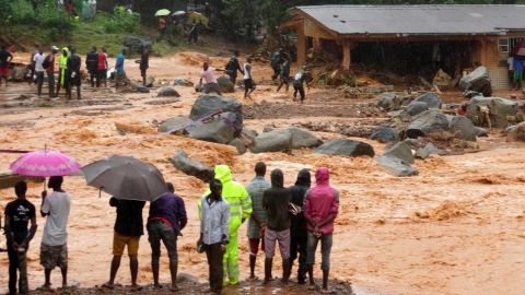 Heavy flooding hit Sierra Leone's capital of Freetown, leaving morgues overflowing and residents desperately searching for loved ones.   