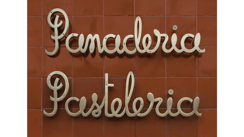 <strong>Vanishing act: </strong>This art deco sign from chocolate shop Escribà was removed soon after it was photographed. 