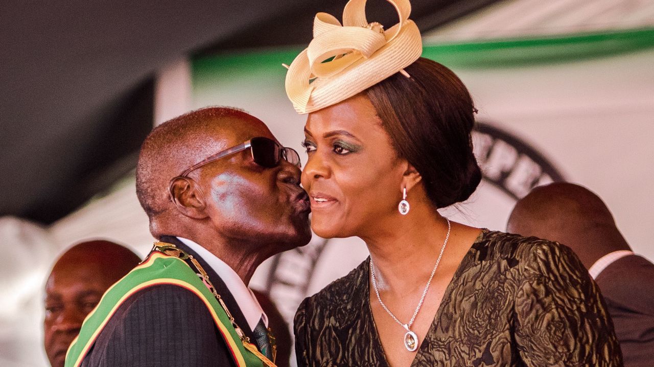 President Robert Mugabe and first lady Grace Mugabe.