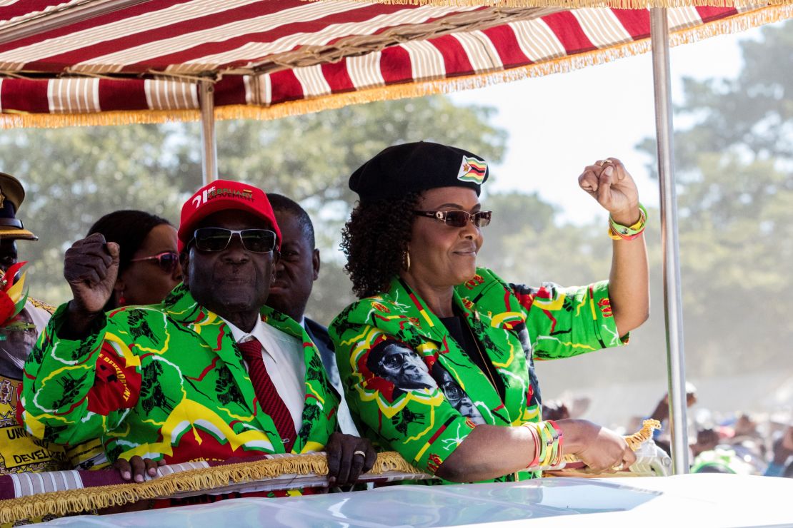 Grace Mugabe was often at her husband's side during news conferences and political rallies. 