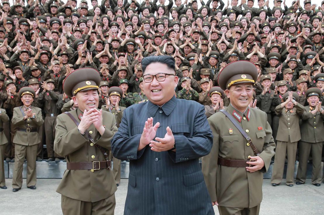 North Korean leader Kim Jong-Un inspects the Command of the Strategic Force of the Korean People's Army, in a state media photo.