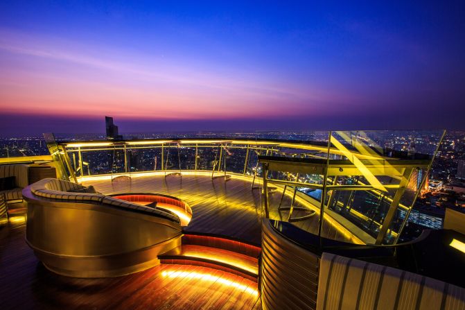 <strong>Alfresco 64:</strong> Advertised as the world's highest outdoor whisky bar, the new Alfresco 64 -- A Chivas Bar, sits on the 64th floor of Bangkok's Lebua at State Tower hotel, 800 feet above ground. 