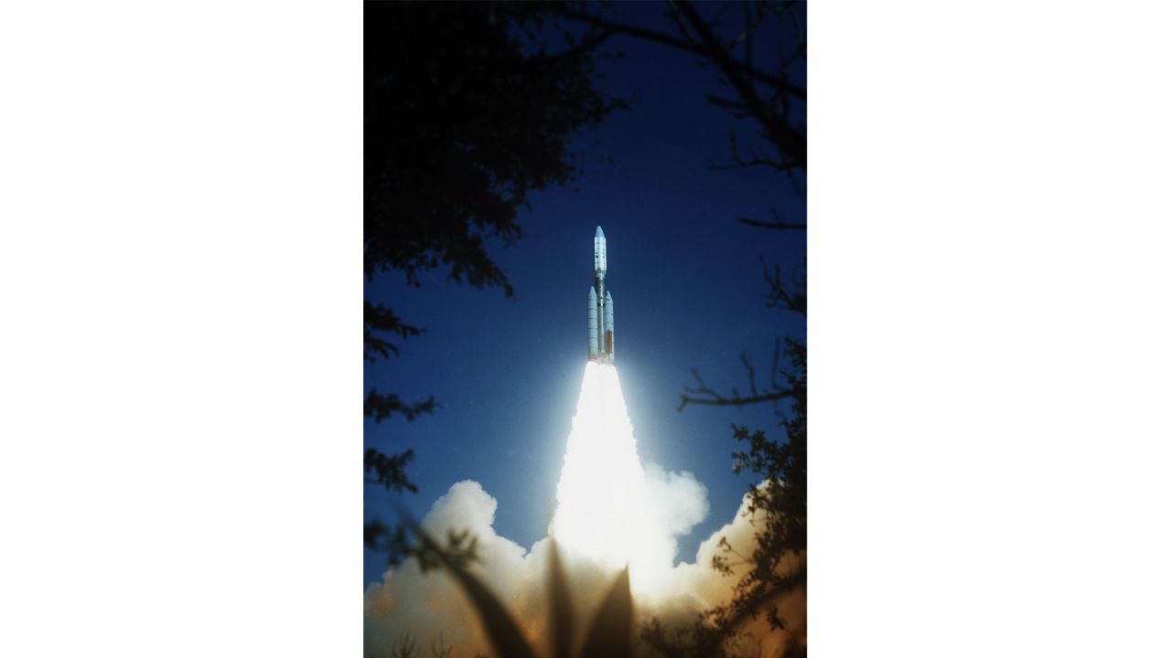 Voyager 2 launched on Aug. 20, 1977, about two weeks before the Sept. 5 launch of Voyager 1. 