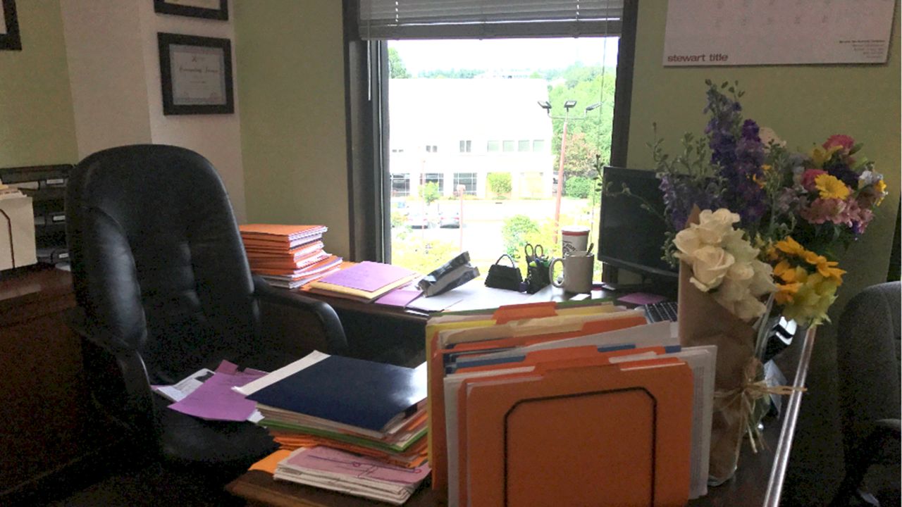 Heather Heyer's desk at the Miller Law Group.