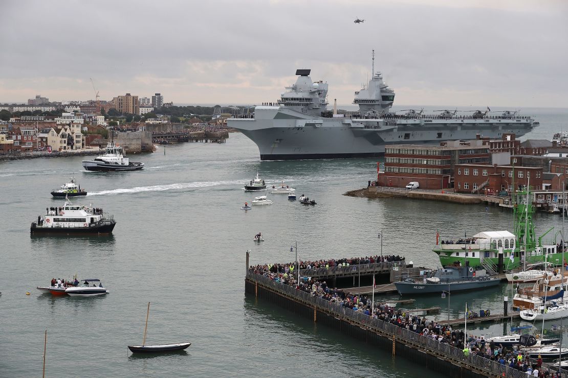 The HMS Queen Elizabeth is the lead ship in the new Queen Elizabeth class of aircraft carriers. 