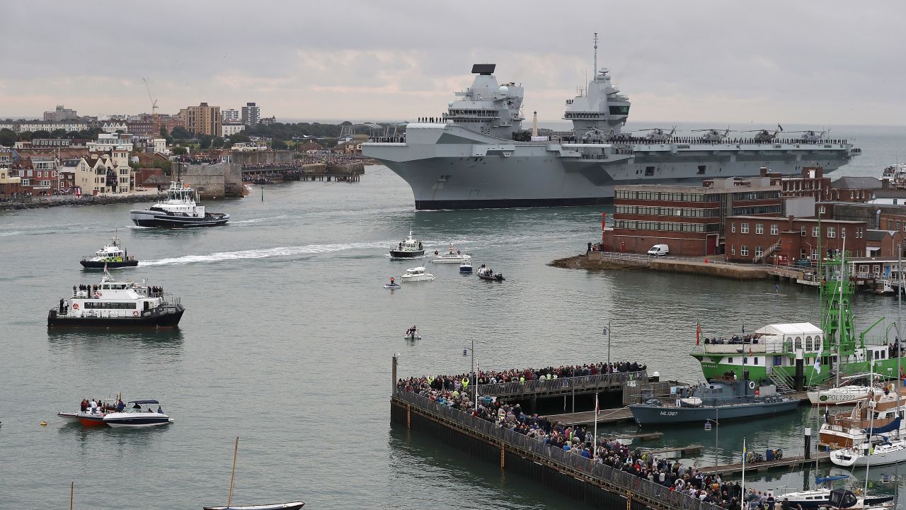 The HMS Queen Elizabeth is the lead ship in the new Queen Elizabeth class of aircraft carriers. 