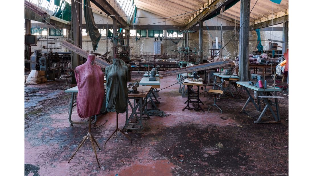"One of my favorite shots is of the clothing factory," says Benattar. "We can imagine all the people who worked on those sewing machines." 