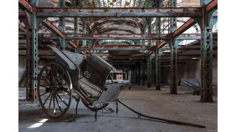 Among his most startling images is the interior of an abandoned cooling tower, while another captures the intricately decorated metalwork of a <a href="https://thespaces.com/tag/factories/" target="_blank" target="_blank">factory's</a> soaring support beams.