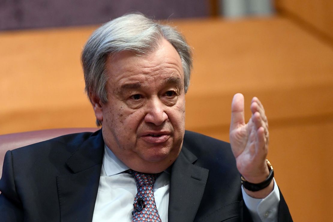 United Nations Secretary-General Antonio Guterres, speaking in May 2017.