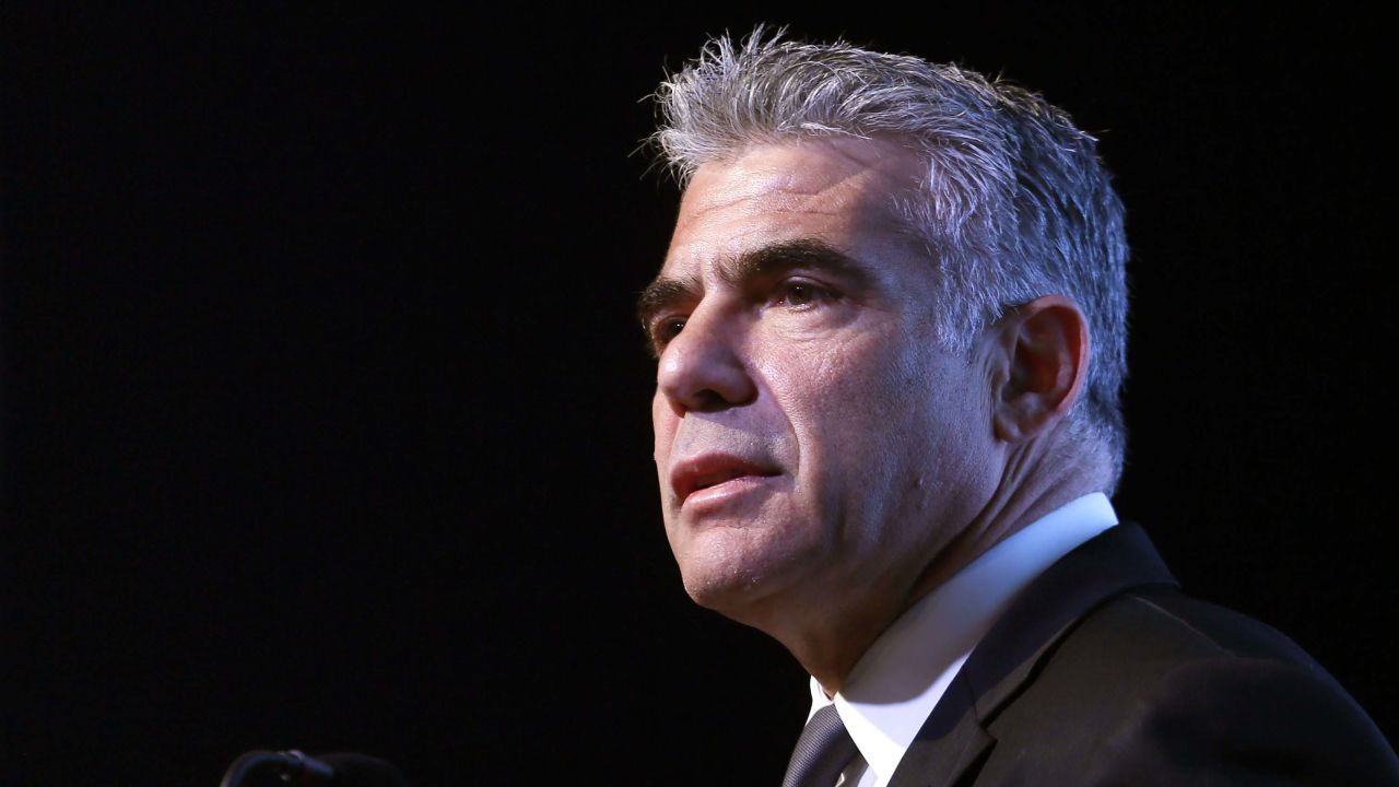 Yair Lapid, head of the centrist Yesh Atid party, has tried to keep his party's image away from the left.