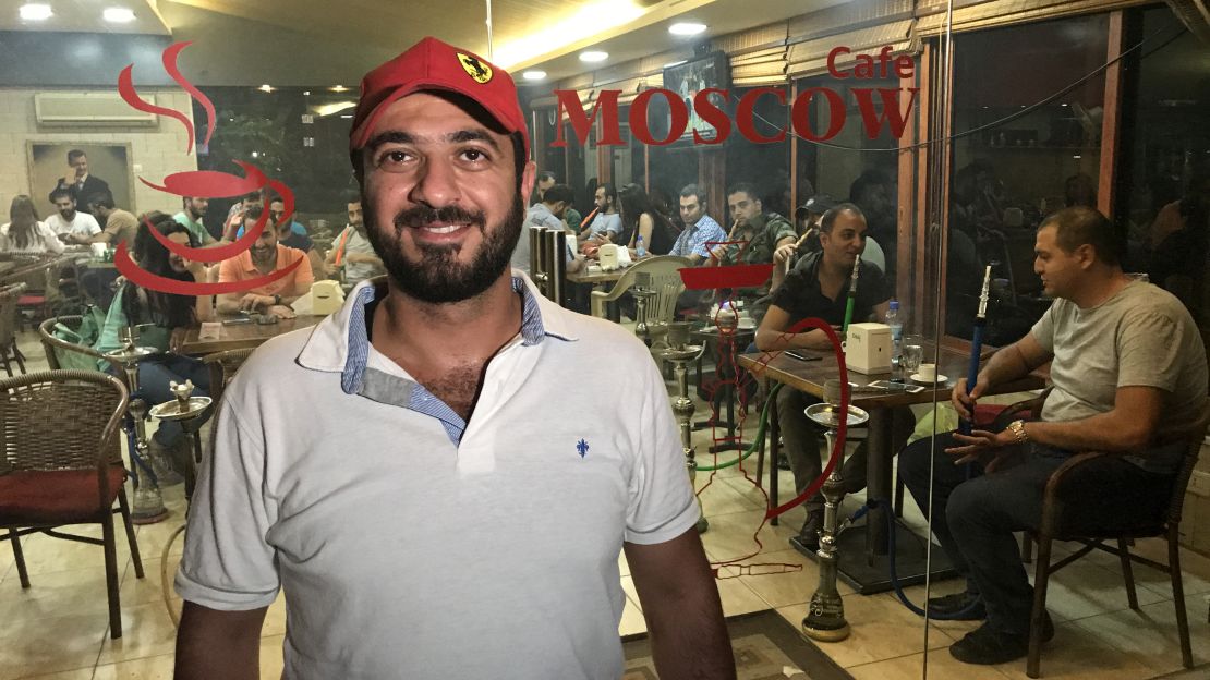 Tarek Shaabo was so pleased that Russia intervened in Syria's civil war that he named his hookah bar Moscow Cafe.