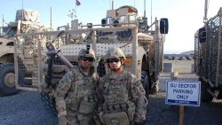 Patrick Flores and Patrick Jesus Flores seen here serving in Afghanistan