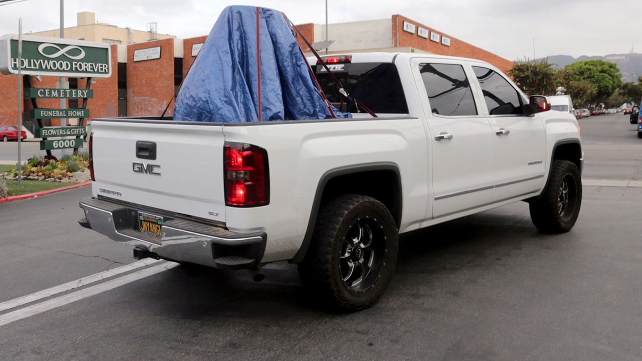A monument honoring Confederate soldiers is removed Wednesday in Los Angeles.